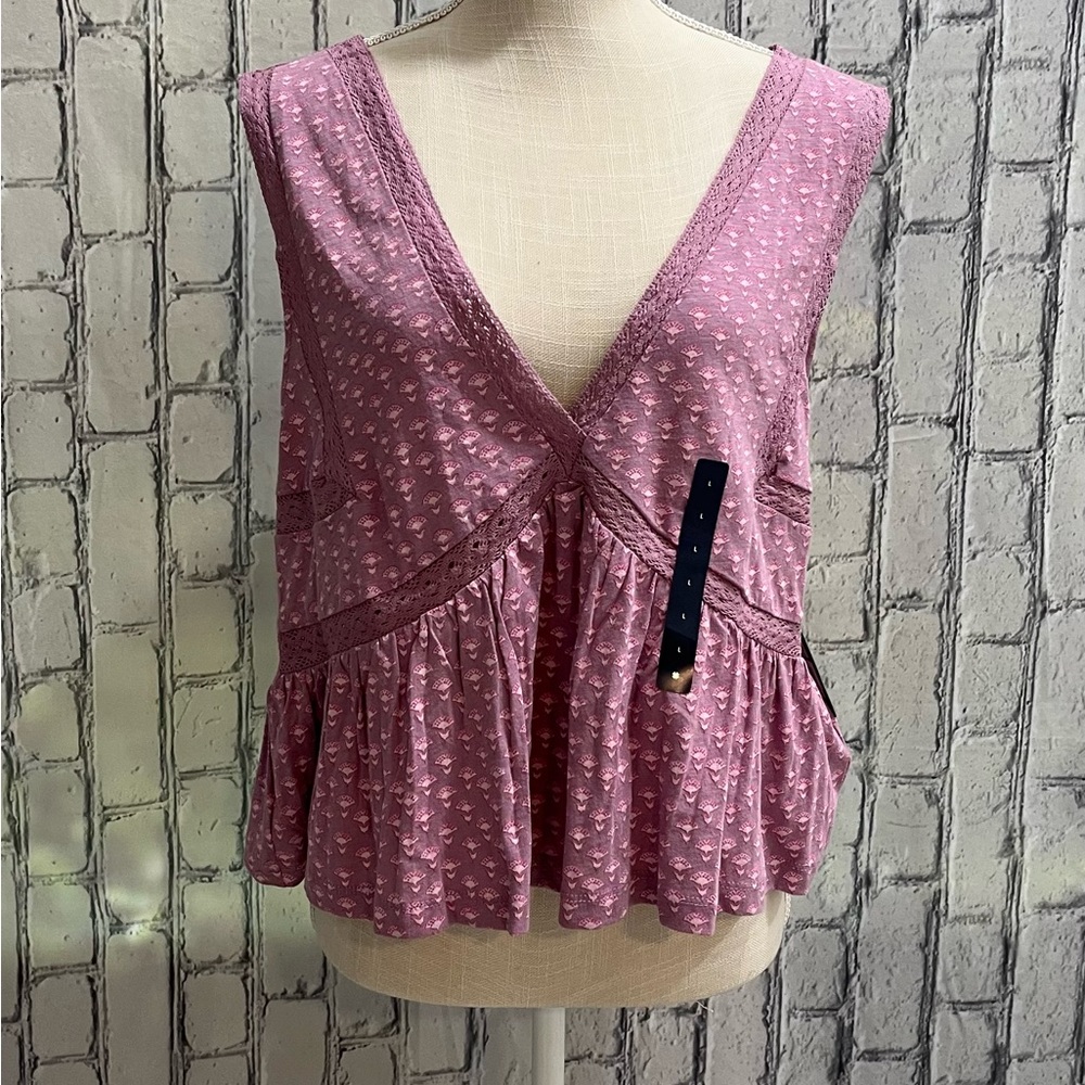 Lucky Brand Size:L Women Top Multi Color 100% Cotton